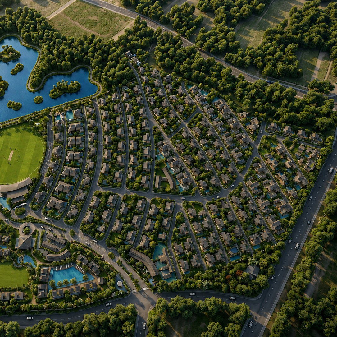 Retained canopy over the Mandhara estate